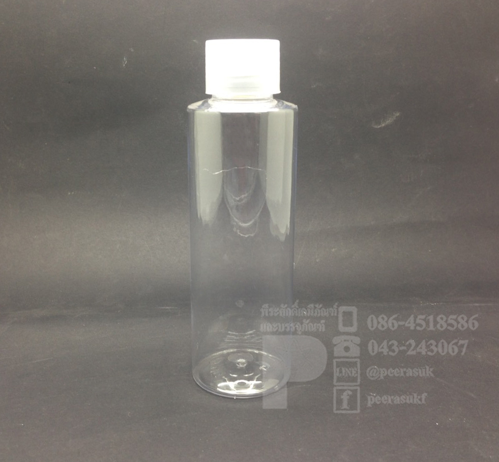 ขวด SA 120 ml ใส+จุกรู+ฝาเกลียวใส แพคละ 10 ชิ้น