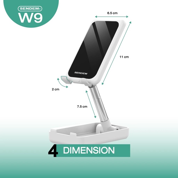SENDEM W9 ใช้วางโทรศัพท์ และ แท็บเล็ต พับเก็บได้ ประกันศูนย์ 1 ปี