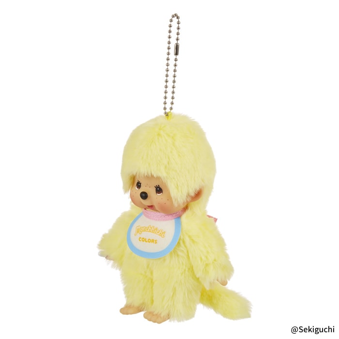 [PRE-ORDER] พวงกุญแจ ตุ๊กตา ม่อนชิชิ สีเหลือง Monchhichi COLORS Keychain Yellow Size SS นำเข้าจากญี่ปุ่น モンチッチCOLORS キーチェーン イエロー