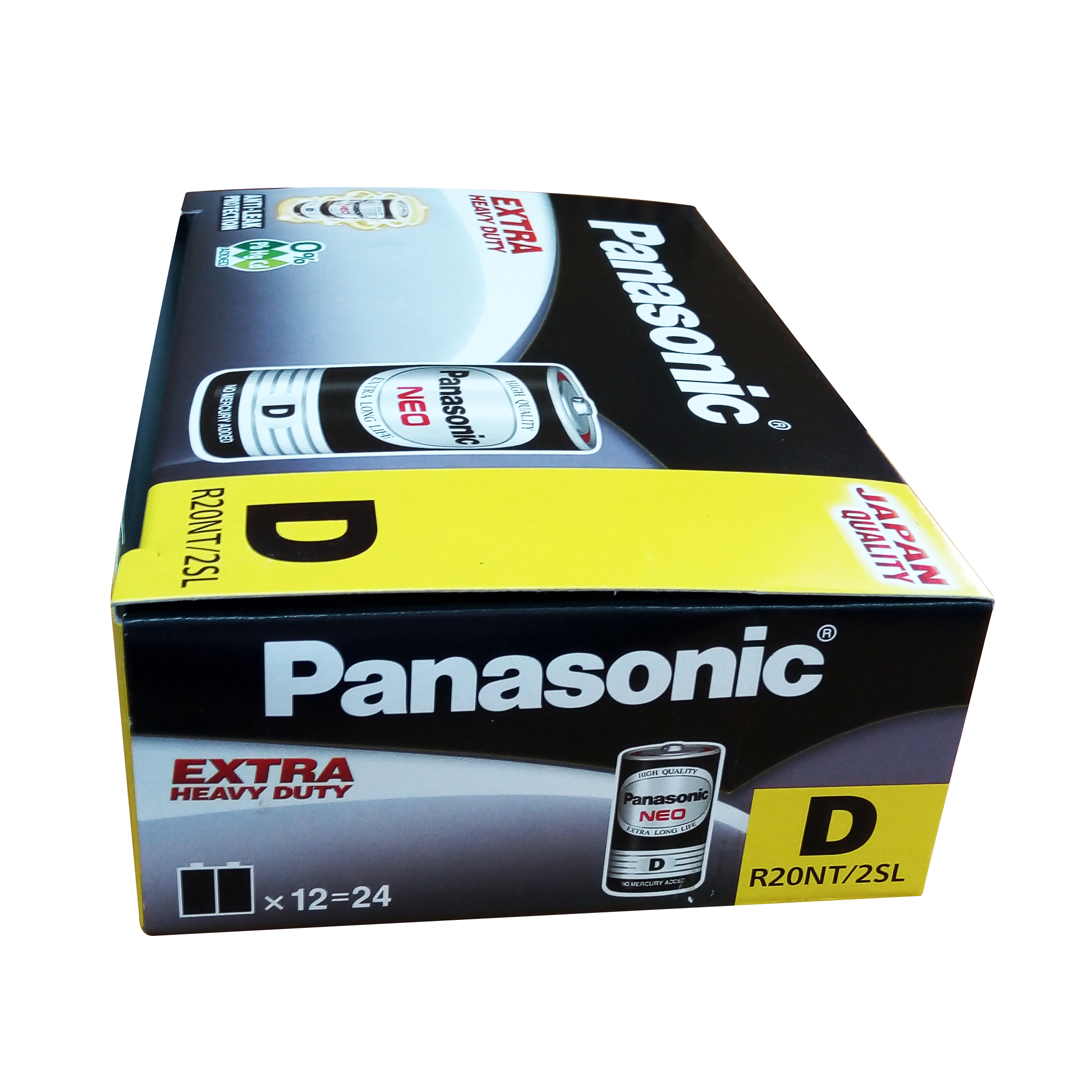 ถ่าน พานาโซนิค Panasonic NEO BLACK Size D ( ขนาด D ) แบบก้อน สีดำ (อย่างดี) ถ่านไฟฉาย แบตเตอร์รี่ ถ่านพานา ดำ