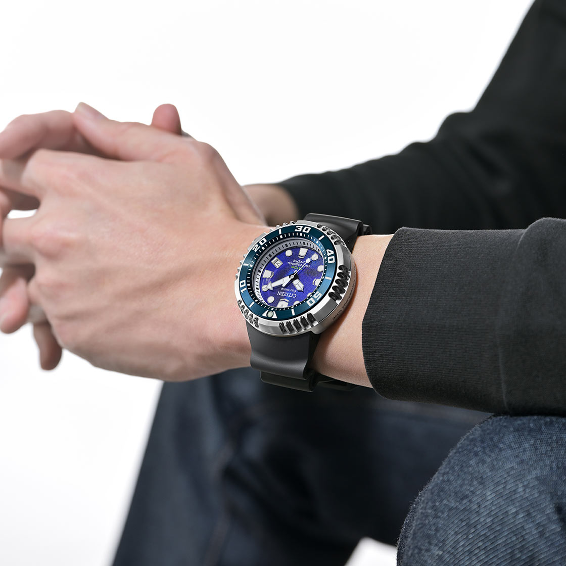 Citizen BN1025-08L นาฬิกาผู้ชาย Promaster Diver 300m Eco-Drive Unite with Blue Limited 4800Pcs Men's Watch