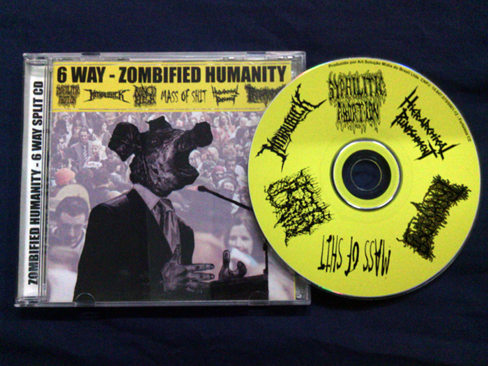 ZOMBIFIED HUMANITY'6 WAYS SPLIT' CD.