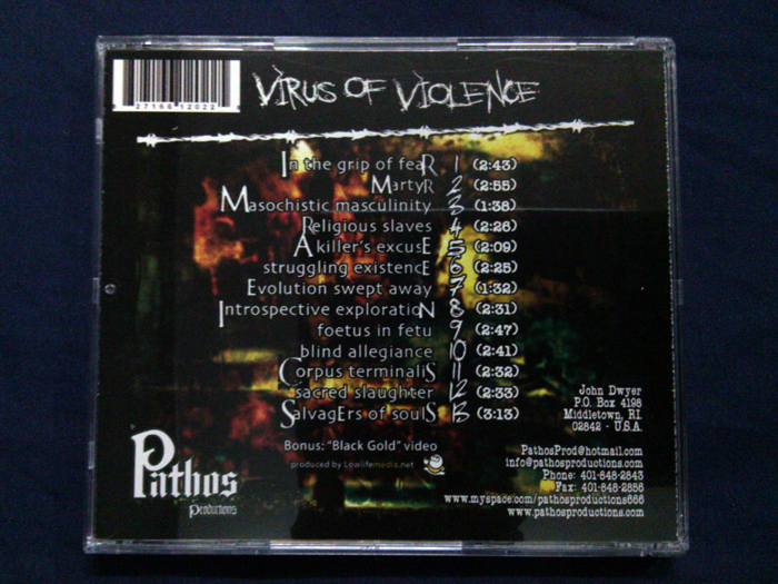 DESENSITISED'Virus Of Violence' CD