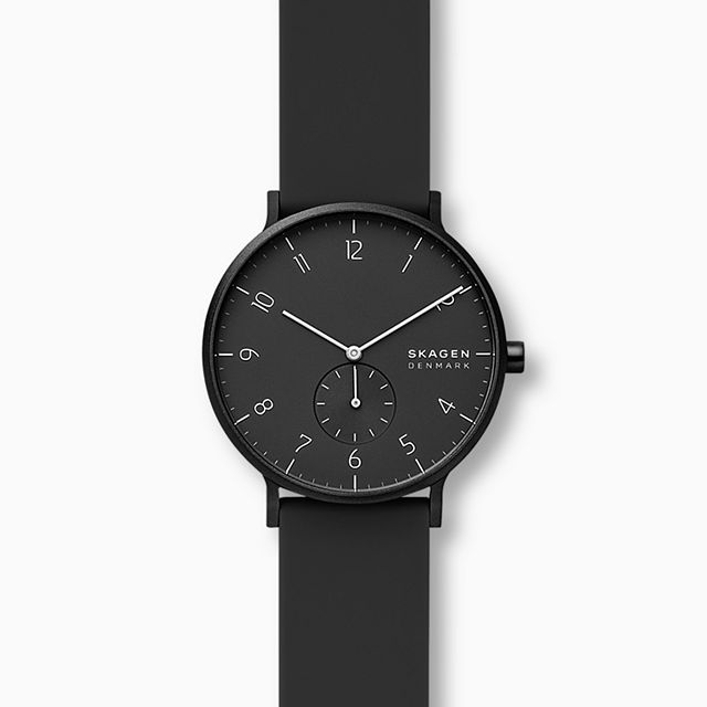 Skagen SKW6544 นาฬิกาผู้ชาย Aaren Kulor Black Silicone Quartz Men's Watch