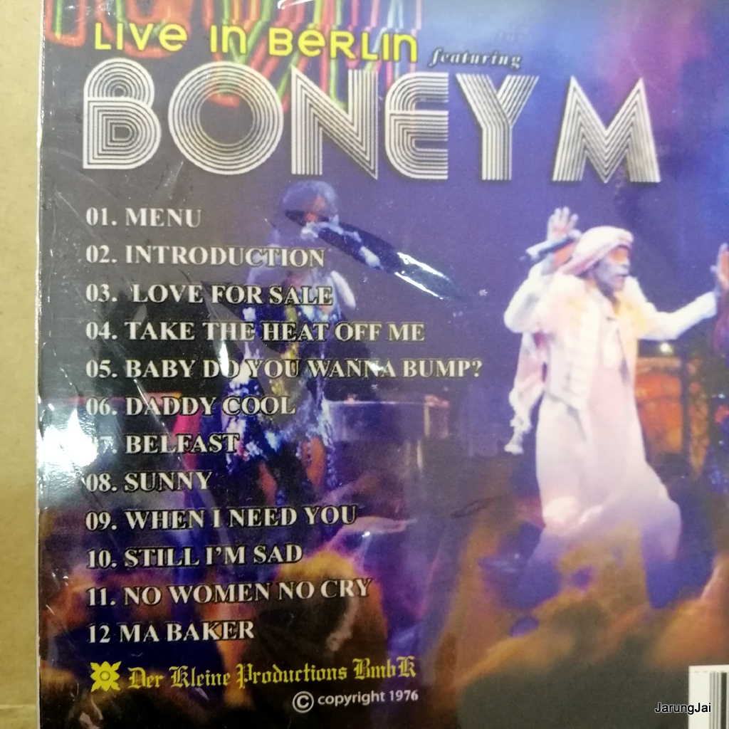 vcd boney m live in berlin featurign love for sale sunny take the heat off me concert vcd aps s inter