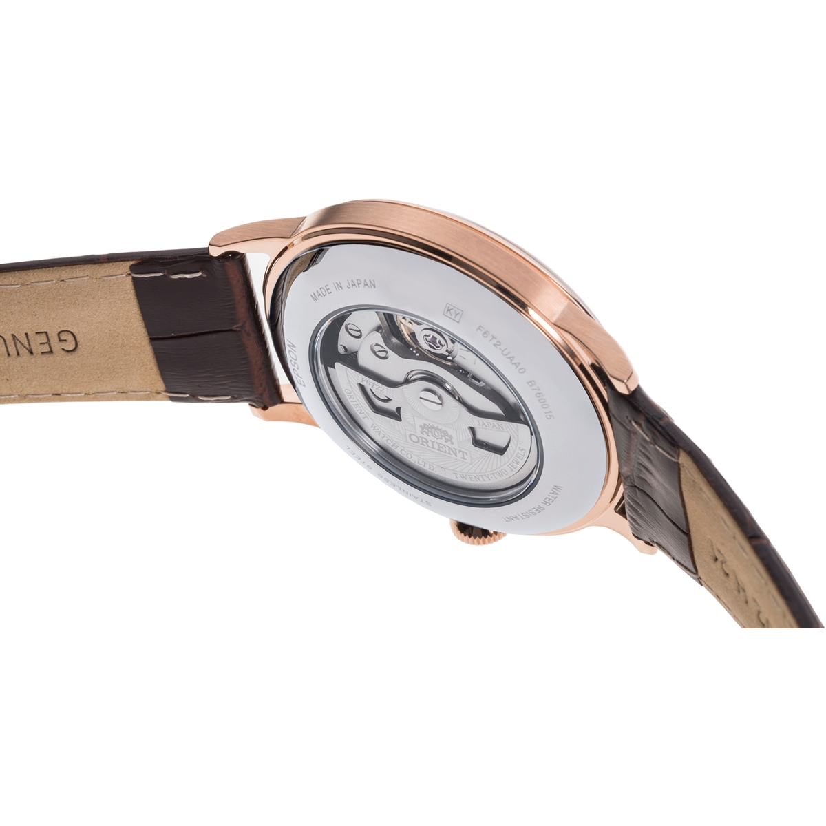 Orient RA-AG0001S10B นาฬิกาผู้ชาย Bambino 5 Open-Heart Automatic Rose-Gold Men's Watch