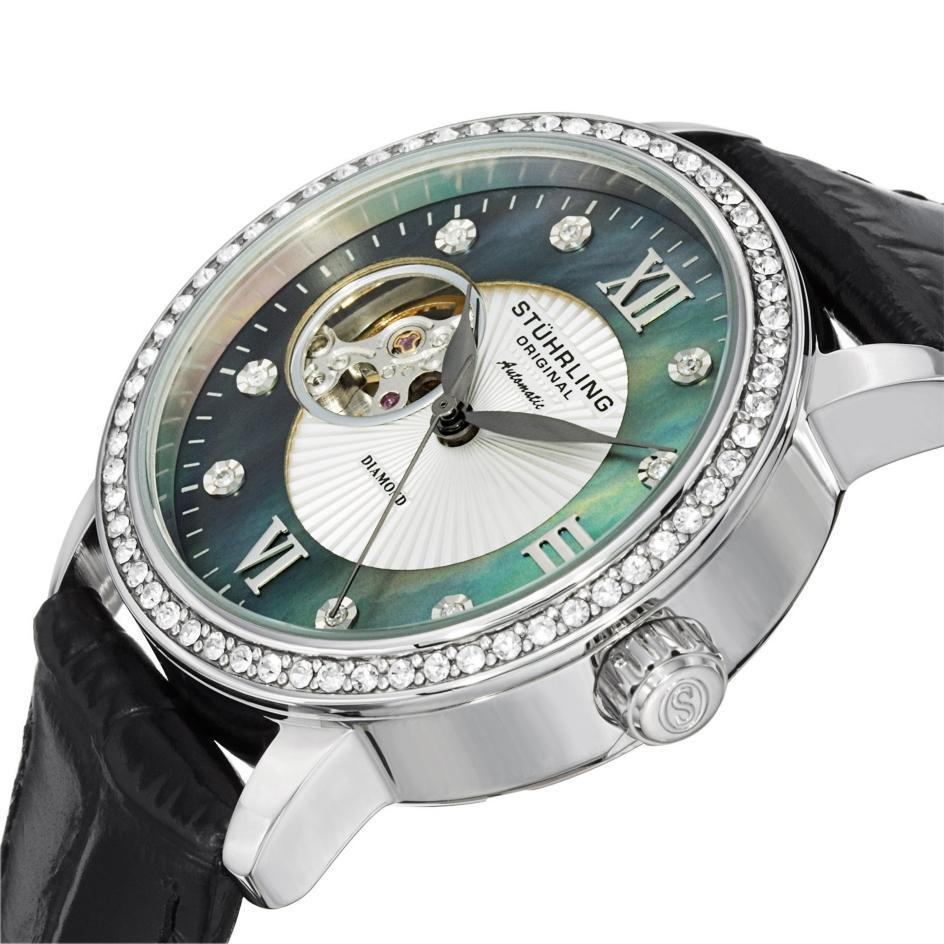 Stuhrling Original 710.02 นาฬิกาผู้หญิง Stuhrling Original รุ่น 710.02, Memoire Automatic Swarovski Women's Watch