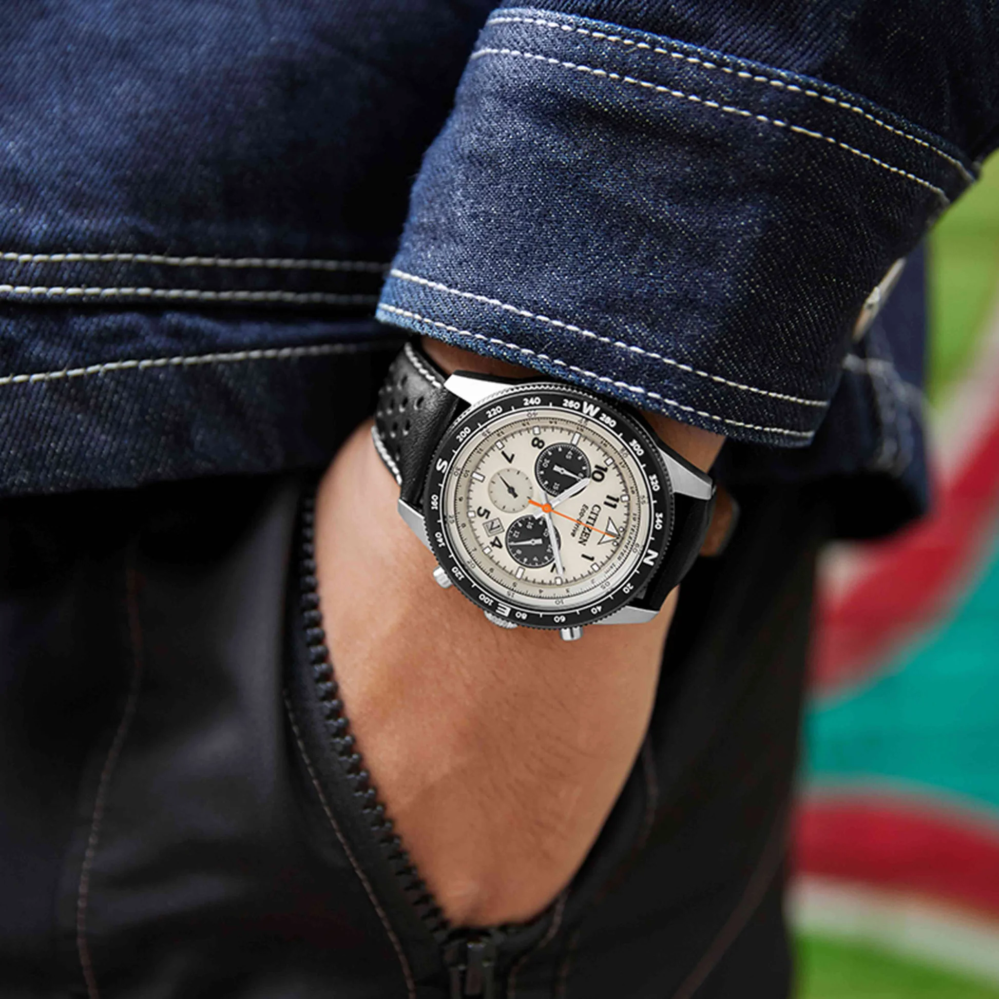 Citizen CA4559-13A นาฬิกาผู้ชาย Eco-Drive Chronograph Men's Watch