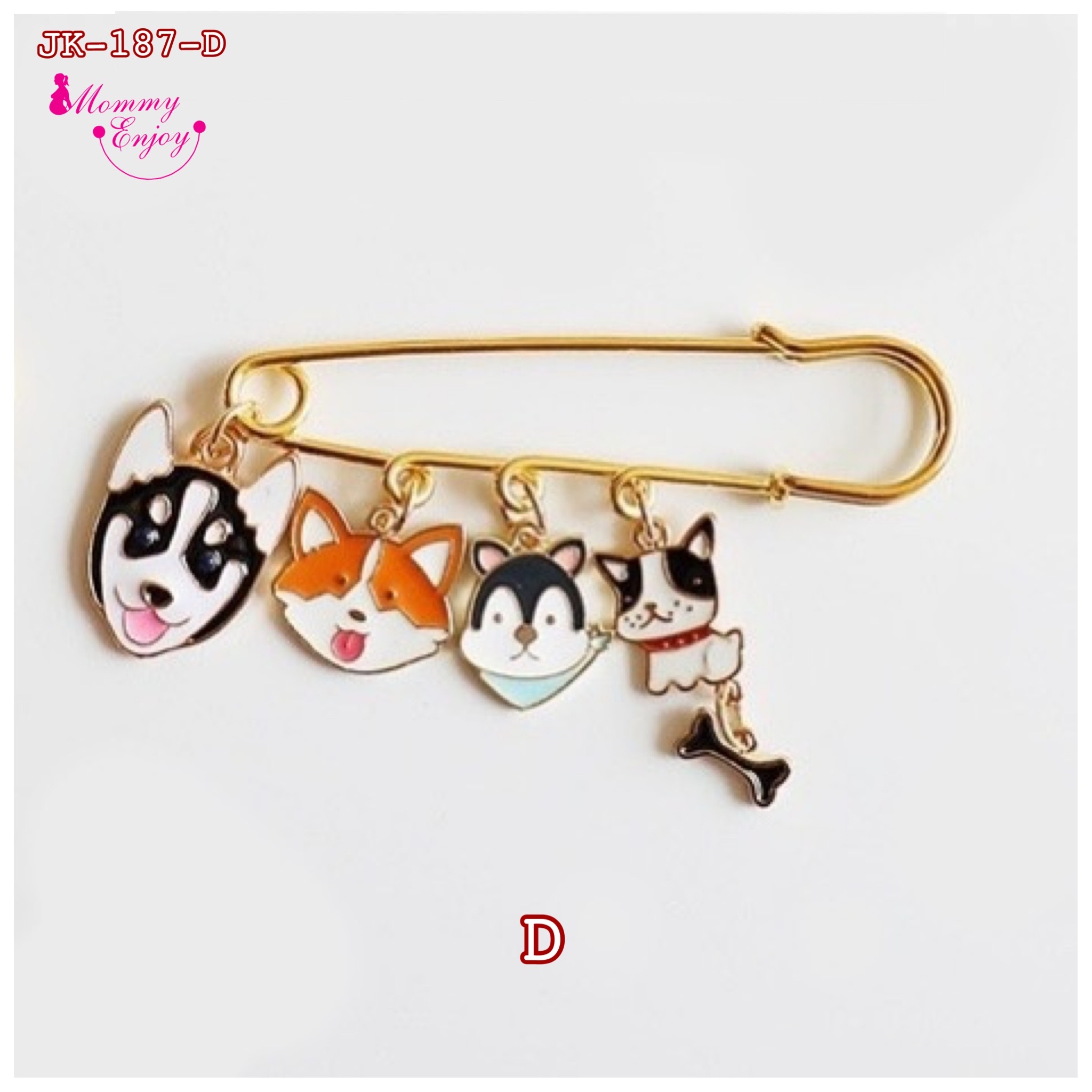 เข็มกลัดติดชุด เข็มกลัดคนท้อง ติดเพื่อความสวย หรือติดเพื่อความเชื่อก็ได้ น่ารักลงตัว เซตหมาน้อย