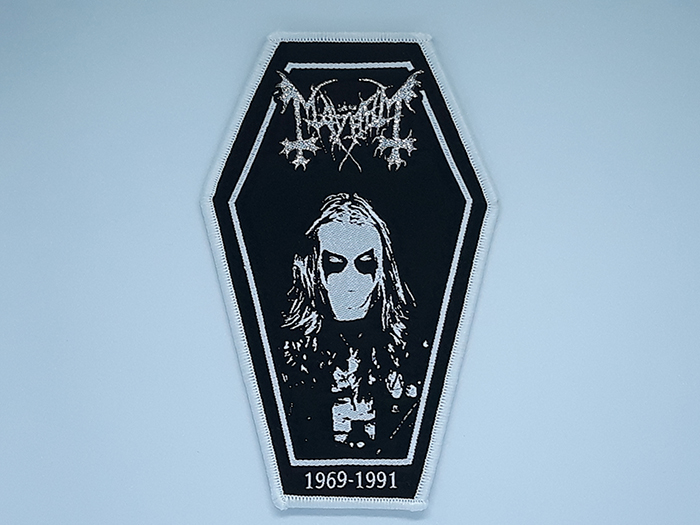 MAYHEM 'Dead' Woven Patch อาร์มแบบทอ (In Coffin shape)