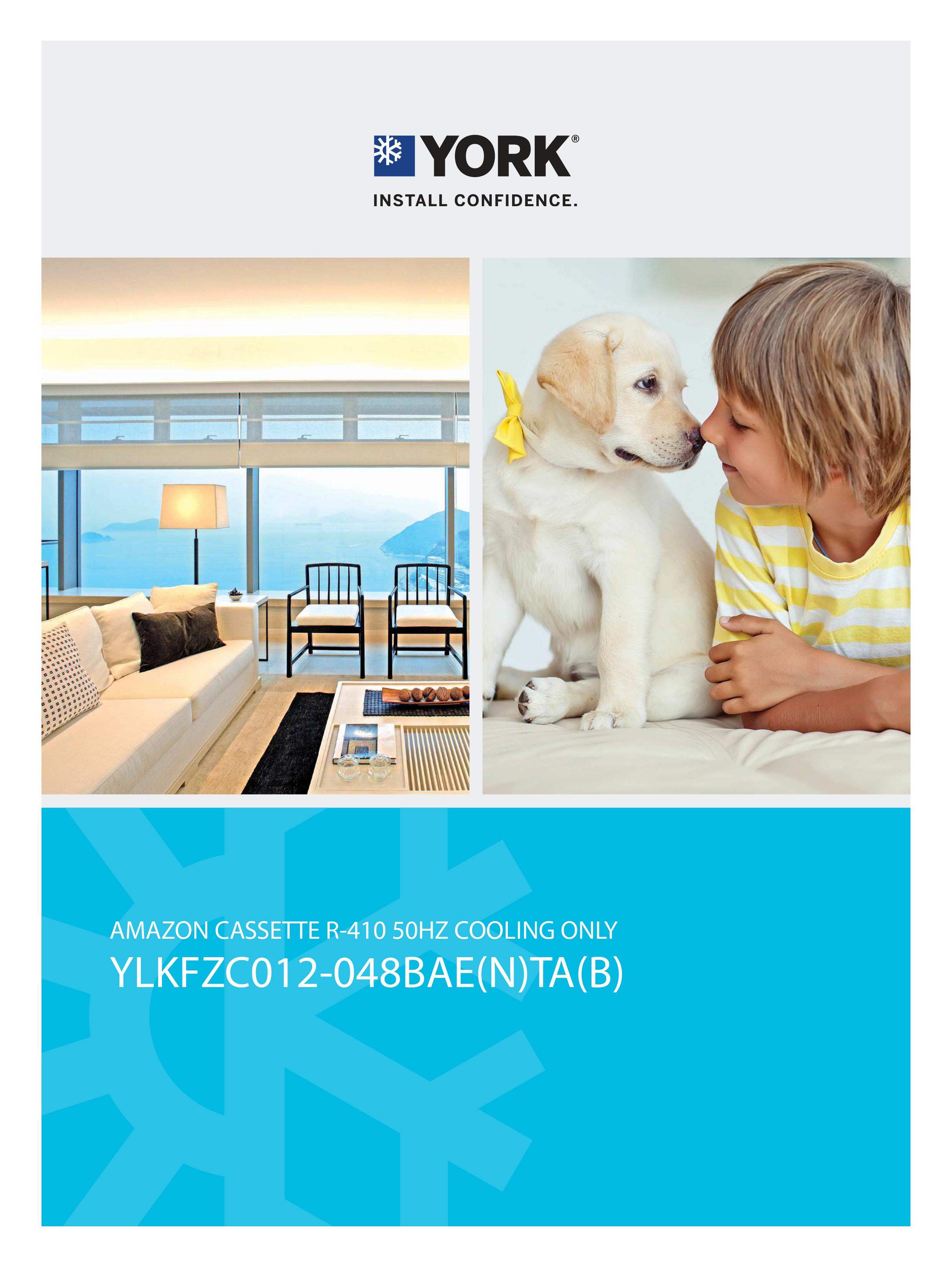 เครื่องปรับอากาศ YORK แบบสี่ทิศทาง ขนาด 48,000 BTU รุ่น YLKFXC048BAETA
