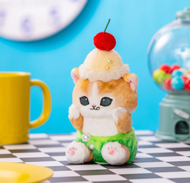 [PRE-ORDER] พวงกุญแจ ตุ๊กตา แมวโมฟุ ครีมโซดา Mofusand Cream Soda Cat Mascot mofusand ダイナー マスコット(クリームソーダにゃん)