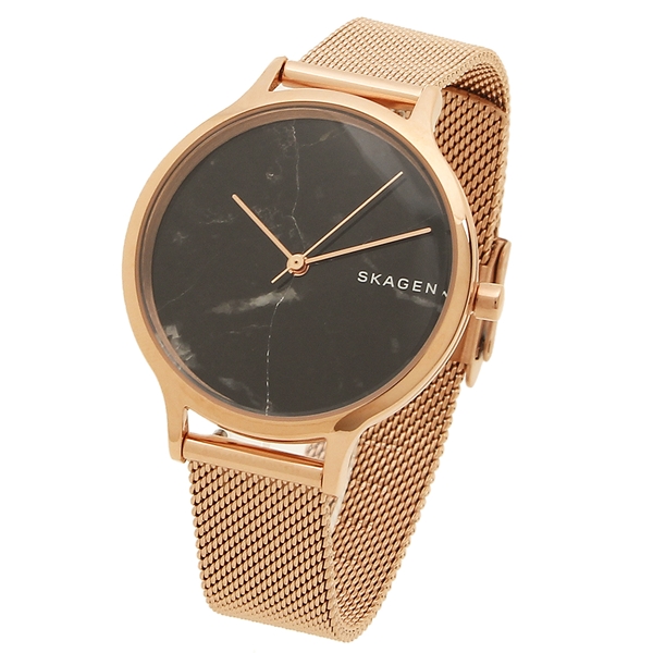 Skagen SKW2721 นาฬิกาผู้หญิง Skagen รุ่น SKW2721, Anita Rose-Tone Steel-Mesh Stone Quartz Women's Watch
