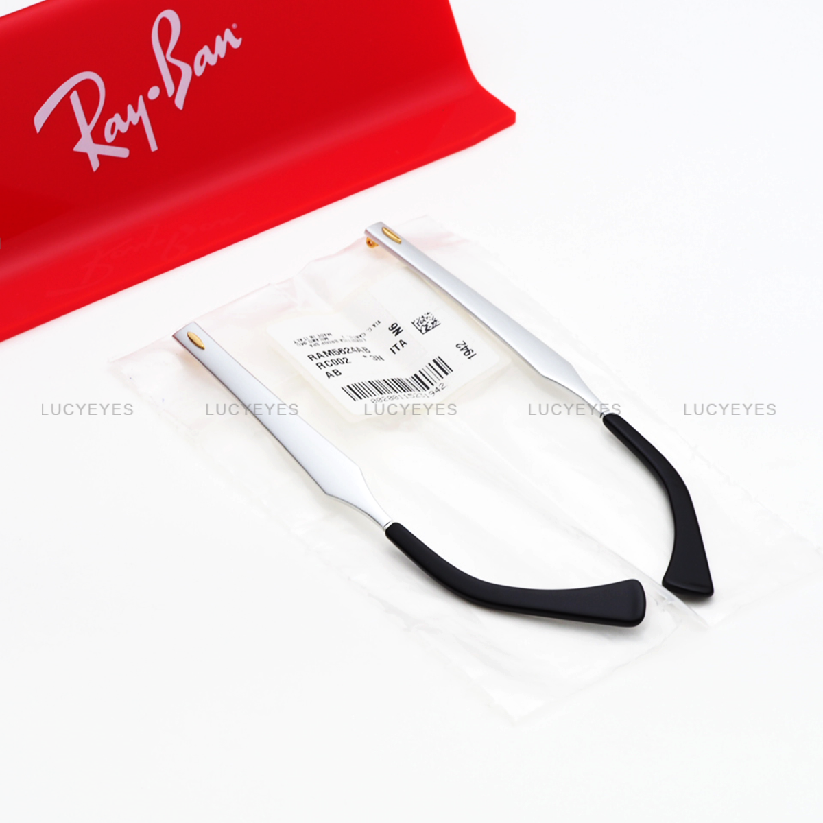 ขาแว่น RAYBAN แท้ 100% RB3507 CLUBMASTER ALUMINUM สีเงิน