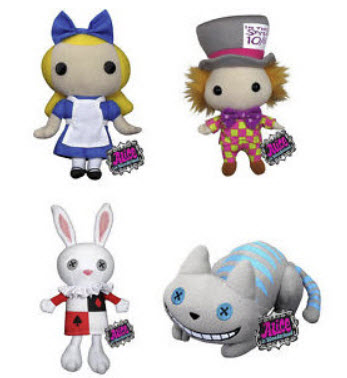 ตุ๊กตาการ์ตูน อลิซในแดนมหัศจรรย์ ชุด 4 ตัว ชนาด 7-8 นิ้ว