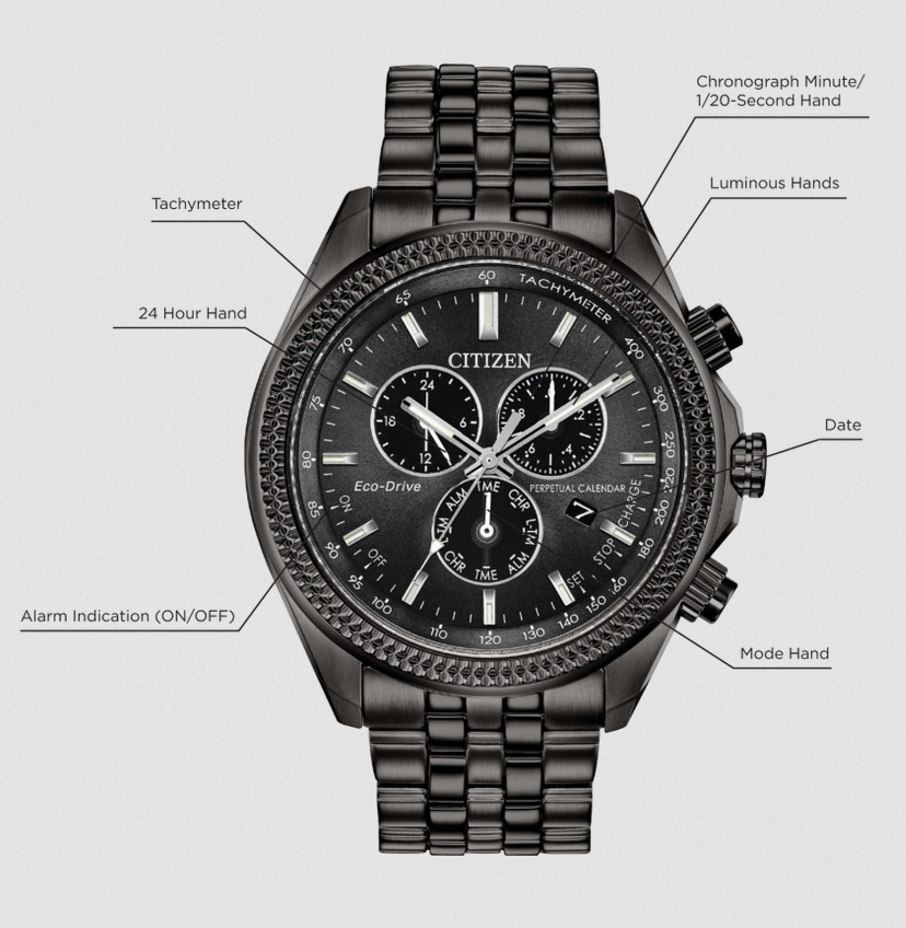 Citizen BL5567-57E นาฬิกาผู้ชาย Eco-Drive Brycen Perpetual Calendar Men's Watch