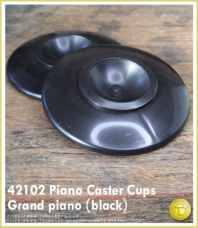42102 Piano Caster Cups Grand (สีดำ)
