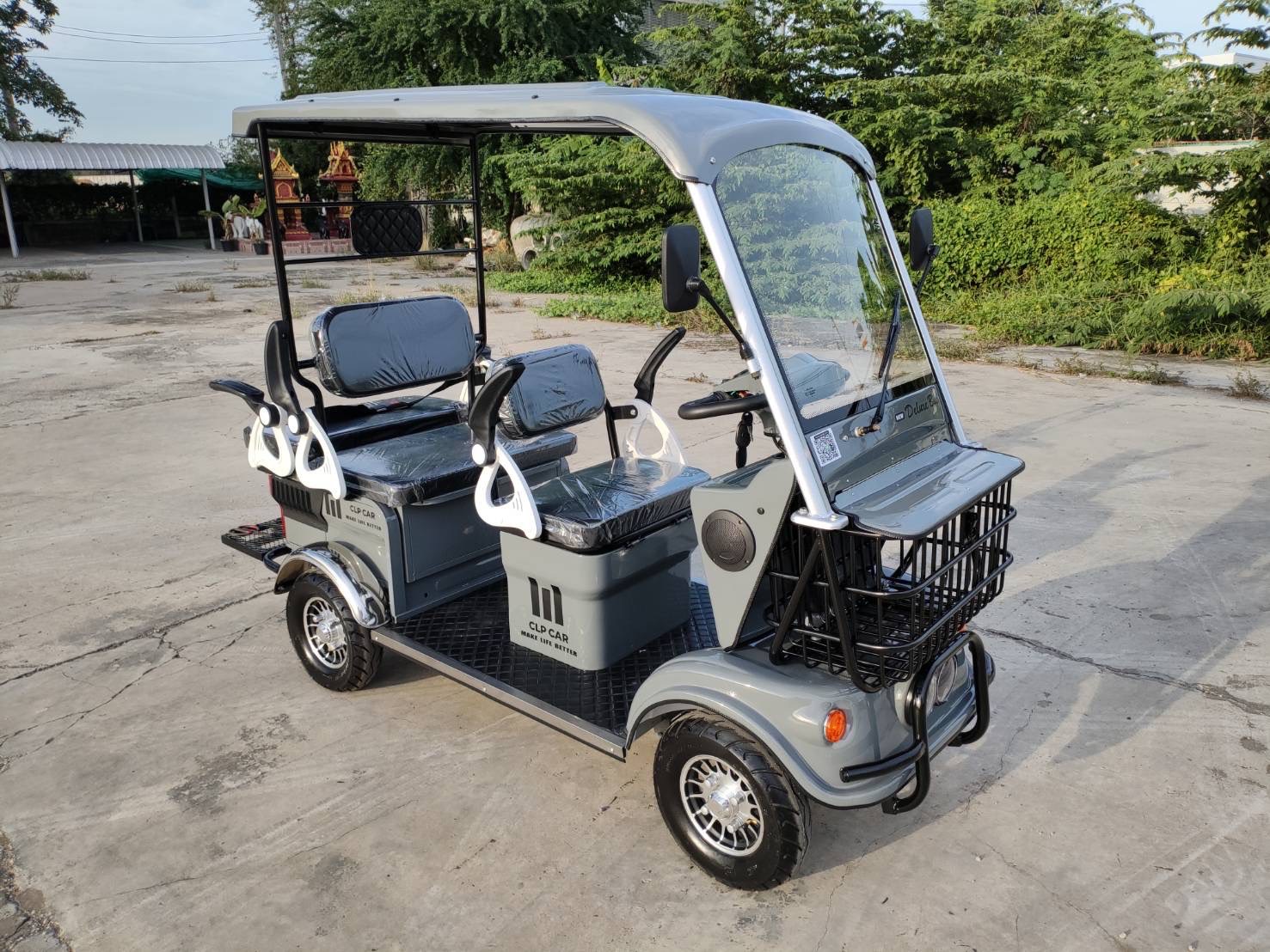 รถไฟฟ้า 4 ล้อ รุ่น M-01T 4-5 ที่นั่ง สีเทา