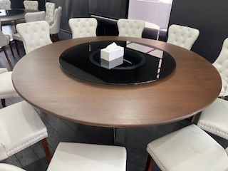 Round Table 圆桌会议 餐桌 中式餐桌 配有旋转镜组 โต๊ะกลมหินอ่อน ขนาด 360 cm.จานหมุน 280 cm.รางหมุน ฐานรองหมุน 50 นิ้ว เก้าอี้ 20 ตัว