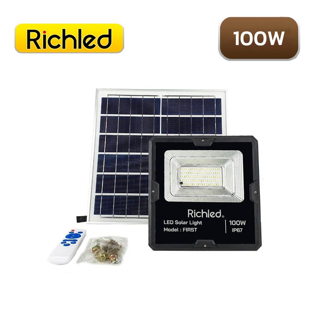 โคมฟลัดไลท์โซล่า 100w ENRICH FIRST