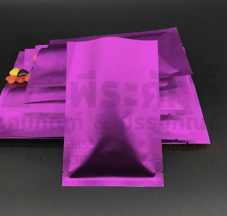 ซองฟอยล์ซีล 3 ด้าน สีม่วง