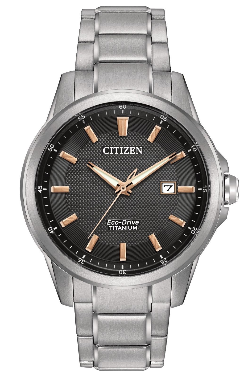 Citizen AW1490-50E นาฬิกาผู้ชาย Eco-Drive Titanium Black Dial Men's Watch