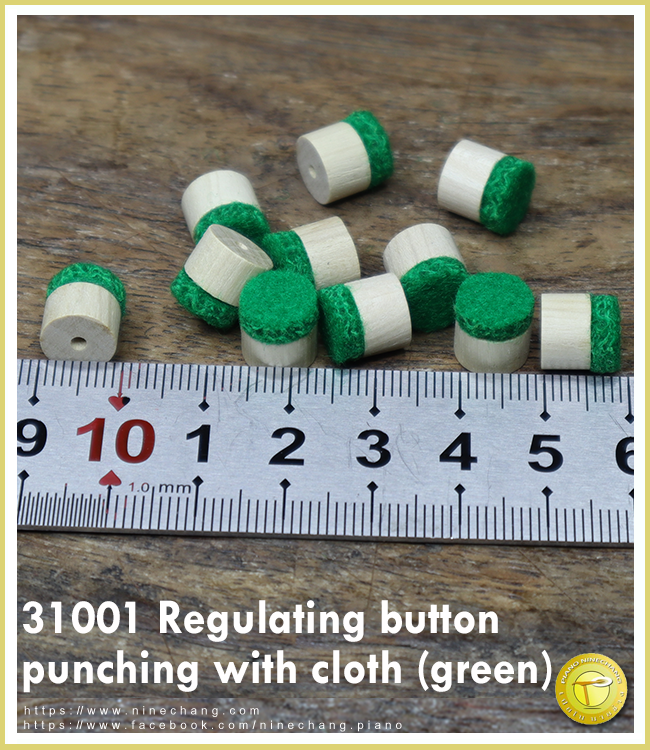 31001 Regulating button punching with cloth (green)