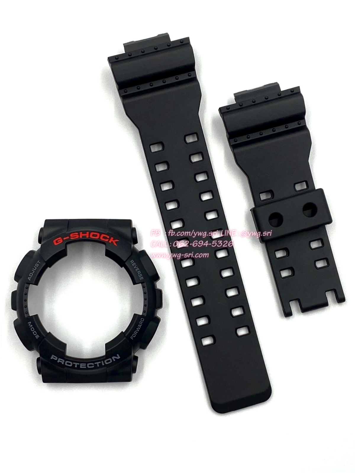 กรอบสาย G-SHOCK แท้✅ สีดำด้านฟอนต์แดงสลับเทา ใส่ได้กับรุ่น GA-100 ,GA-110 ,GA-120 ,GA-140 ,GAX-100 ,GD-100 ,GD-120