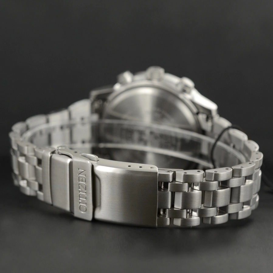 Citizen CB5850-80E นาฬิกาผู้ชาย Eco-Drive Promaster Sky Radio Controlled Chronograph Perpetual World Time Titanium Men's Watch