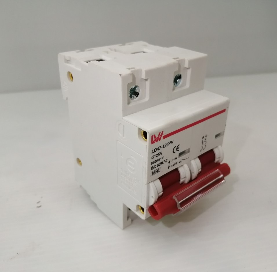 เบรคเกอร์DC งานโซ่ล่าเซลล์ 2P 500V ขนาด125A (C32) ตราLW #LD47-125PV