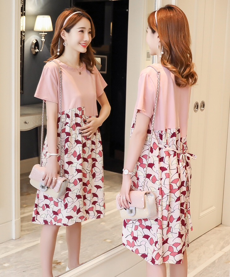 ชุดคลุมท้อง ลายน่ารัก สไตล์วินเทจ แบบน่ารัก ใส่สบาย M L XL XXL