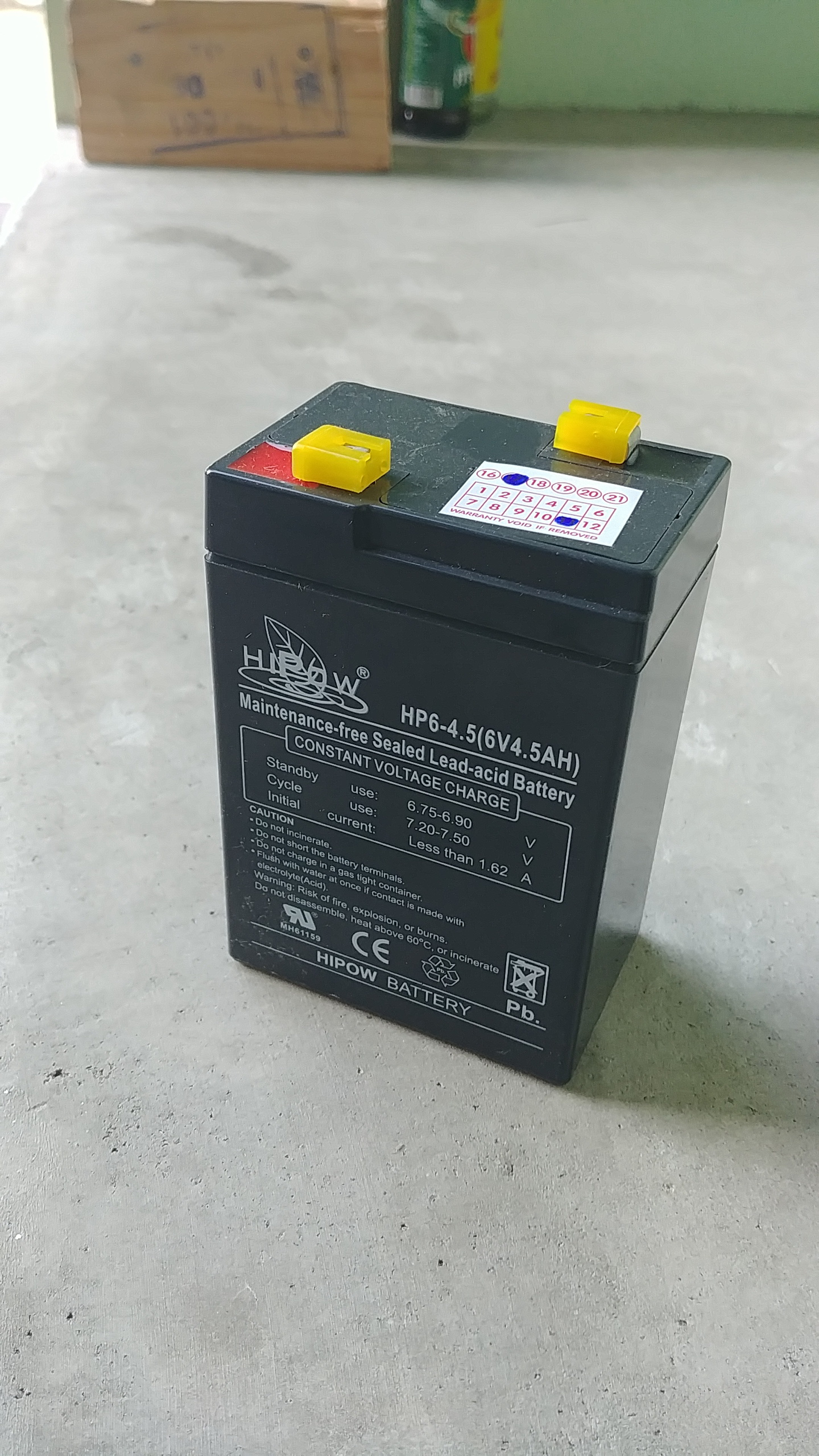 6V 4.5AH HIPOW