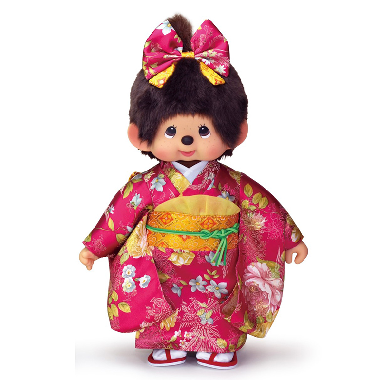 [PRE-ORDER] Monchhichi ตุ๊กตาม่อนชิชิจัง ชุดกิโมโน สีชมพู Size L H48 x W23 x D14 cm นำเข้าจากญี่ปุ่น 振袖モンチッチ Lサイズ 女の子 256358