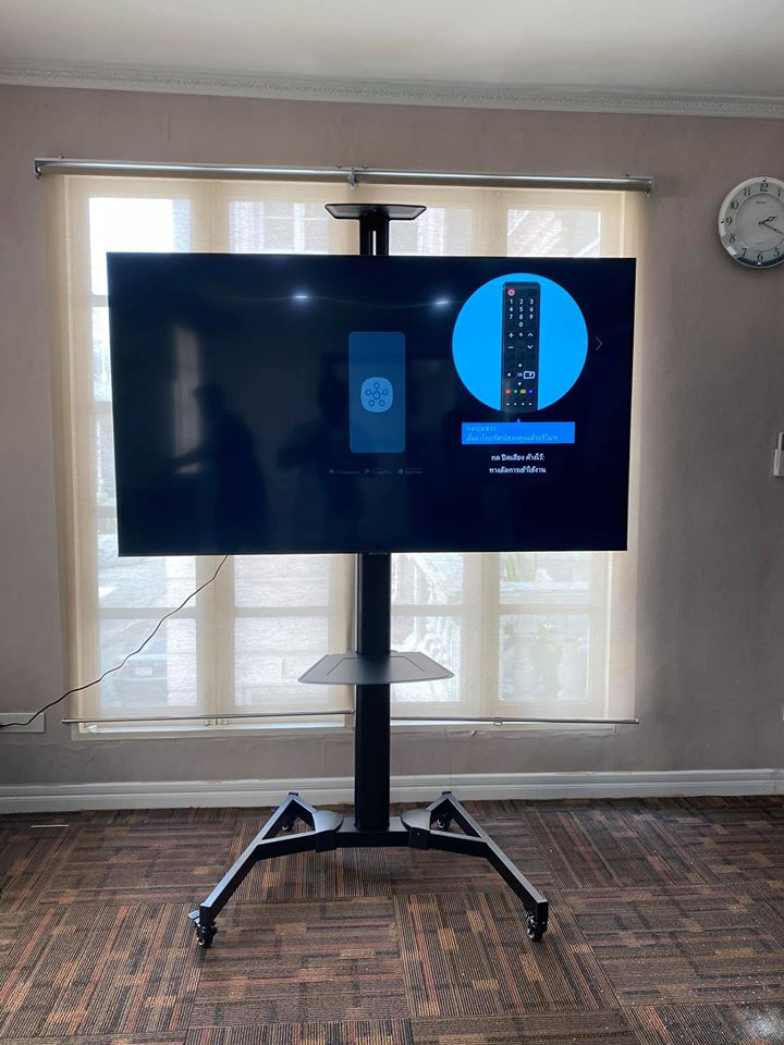 ขาตั้งพื้นทีวีมีล้อเลื่อน 37-75 นิ้ว (แขวนแนวตั้ง-นอน) สีดำ รุ่น MT-F8400