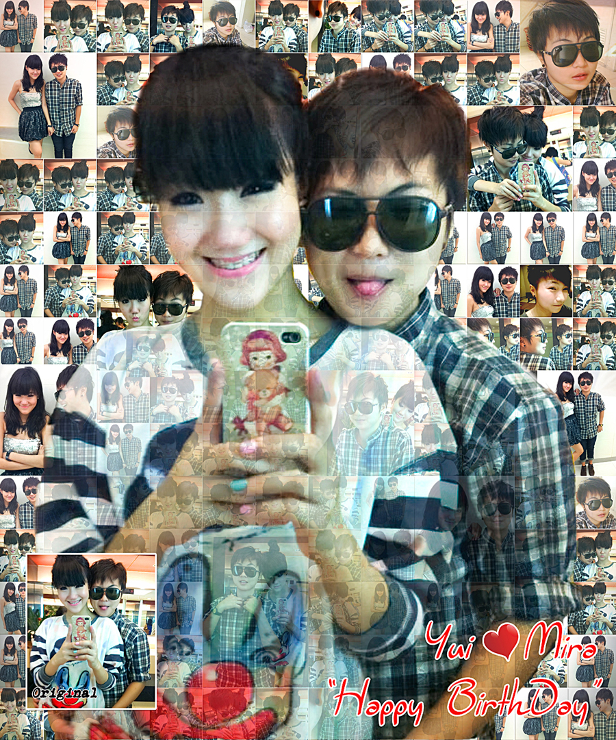 Mosaic Photo ขนาด16x20 นิ้ว กรอบลอยด้าน