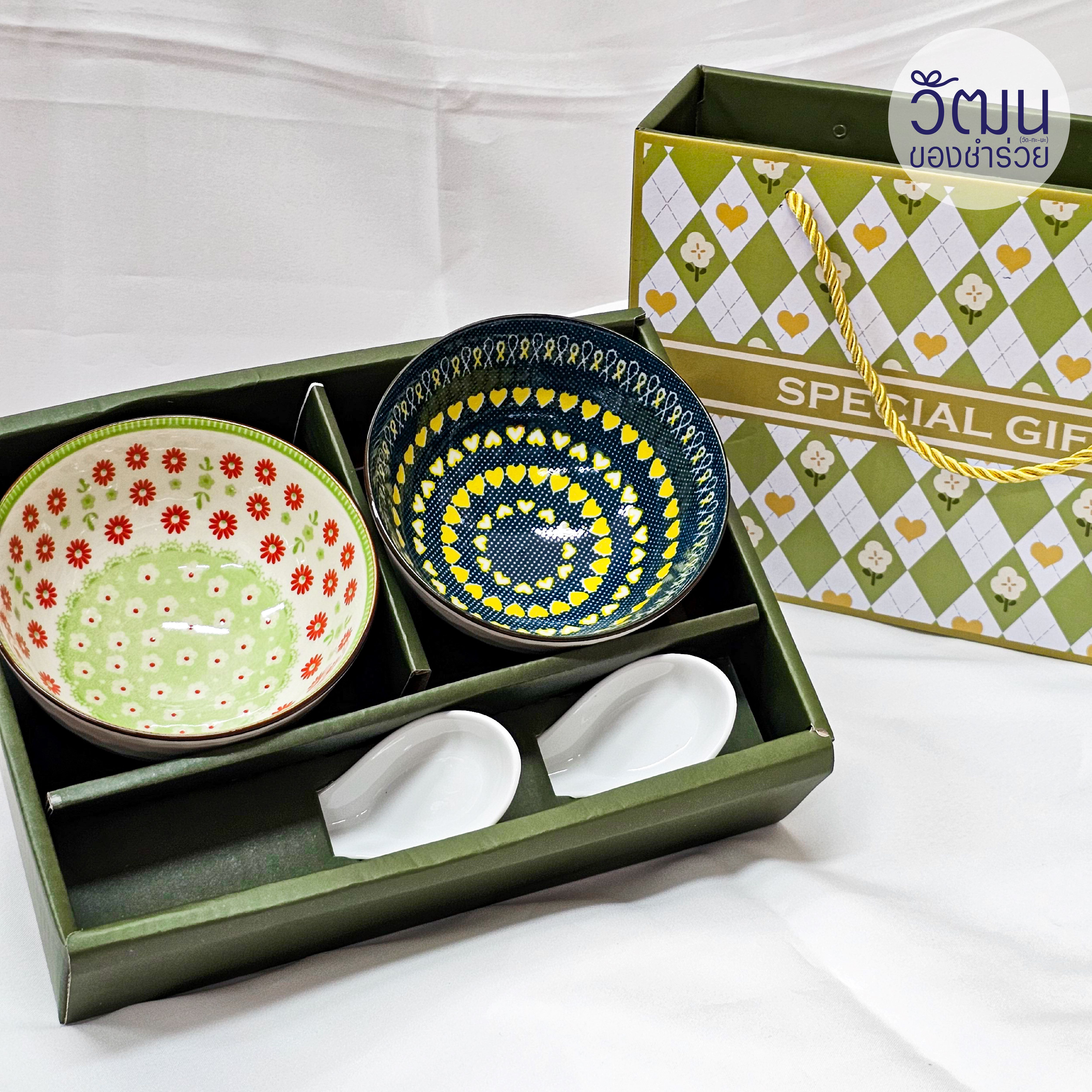 ชุดชาม พร้อมช้อน เซรามิก