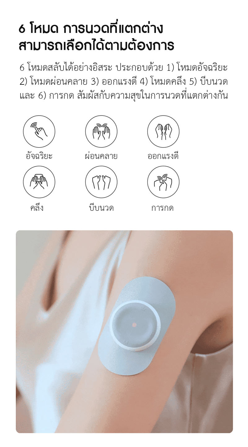 Xiaomi LERAVAN Rechargeable Magic Massage Sticker - เครื่องนวดขนาดพกพา LERAVAN
