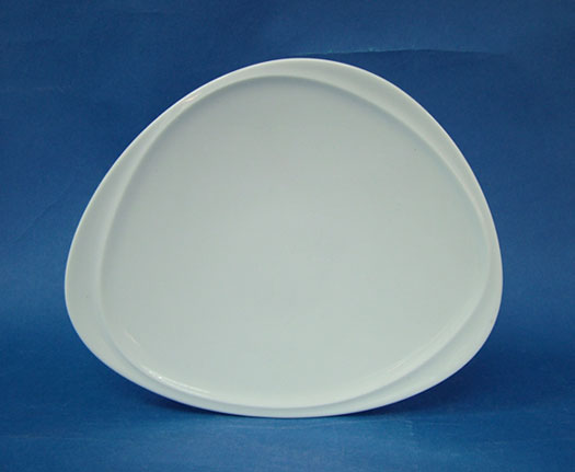 Dessert Plate จานหวาน,จานแบ่ง ขนาด 19.5 x 23.5 cm.เซรามิคพอร์ซเลน Ceramics Porcelain รุ่น P5602 Mood ทีอาร์พี.เทเบิ้ลแวร์ไทย Trp.Tablewarethai Chinaware,Thai