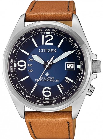 Citizen CB0170-14L นาฬิกาผู้ชาย Eco-Drive Radio Controlled Perpetual Men's Watch