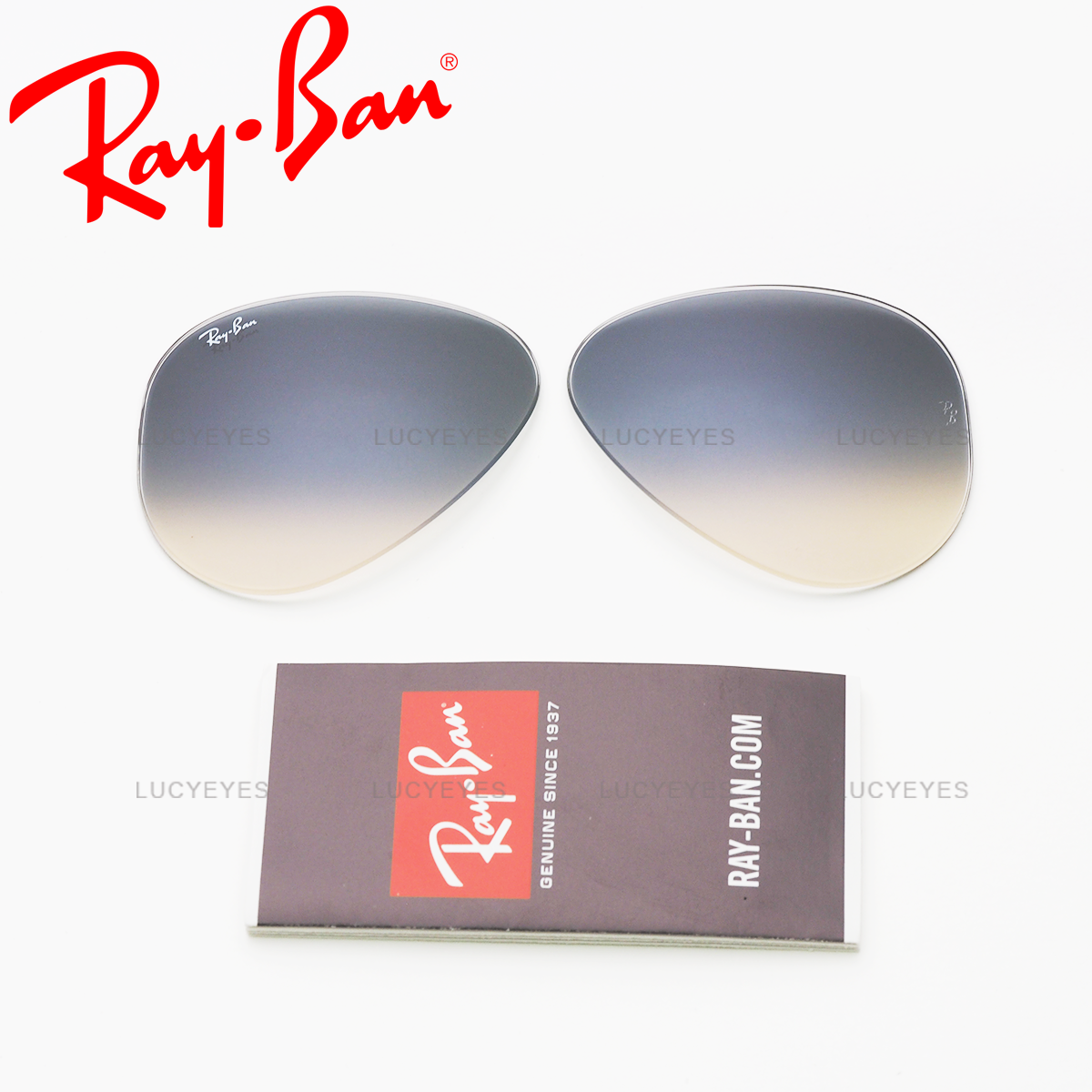 เลนส์ RAYBAN แท้ 100% RB3025 003/32, AVIATOR เลนส์สีเทาไล่สี