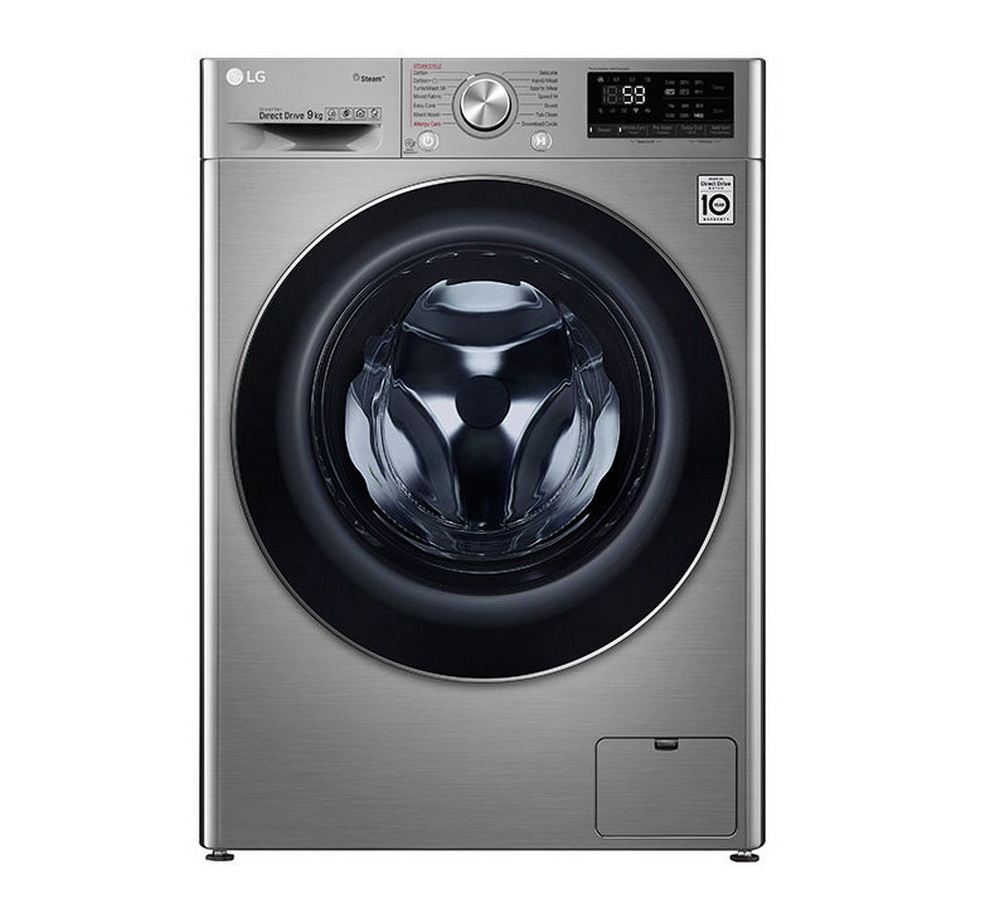 [ผ่อน0% 10ด] LG เครื่องซักผ้า ฝาหน้า รุ่น FV1409S3V ขนาด 9 กก. สีสแตนเลส AI.DD TurboWash FV1409 (ชลบุรี ส่งฟรี)