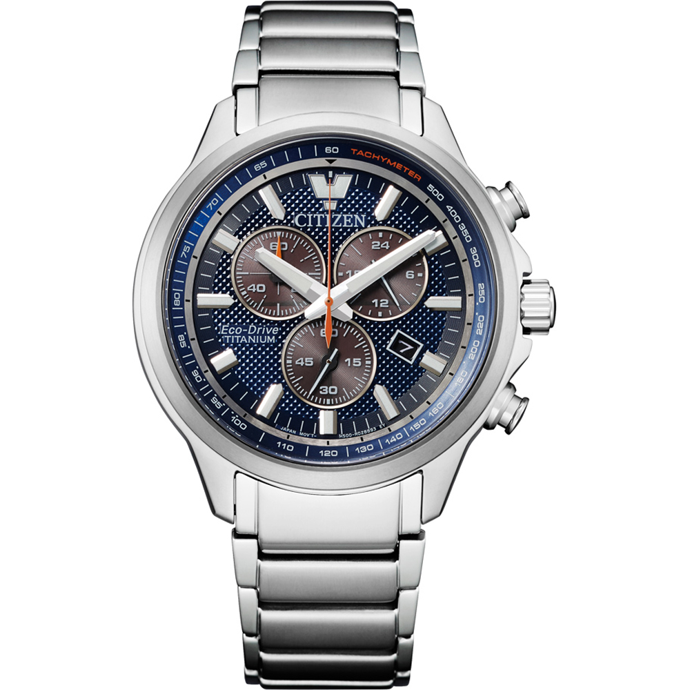 Citizen AT2470-85L นาฬิกาผู้ชาย Eco-Drive Super Titanium Chronograph Men's Watch