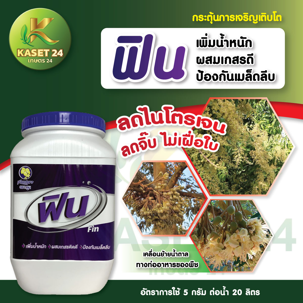 ฟิน โบรอน ธาตุอาหารรอง สูตรพรีเมียม ช่วยกระตุ้นการออดดอก กระตุ้นการเปิดตาดอก (ขนาด 500 กรัม) ส่งฟรีเก็บเงินปลายทาง (ไม่บวกเพิ่ม)
