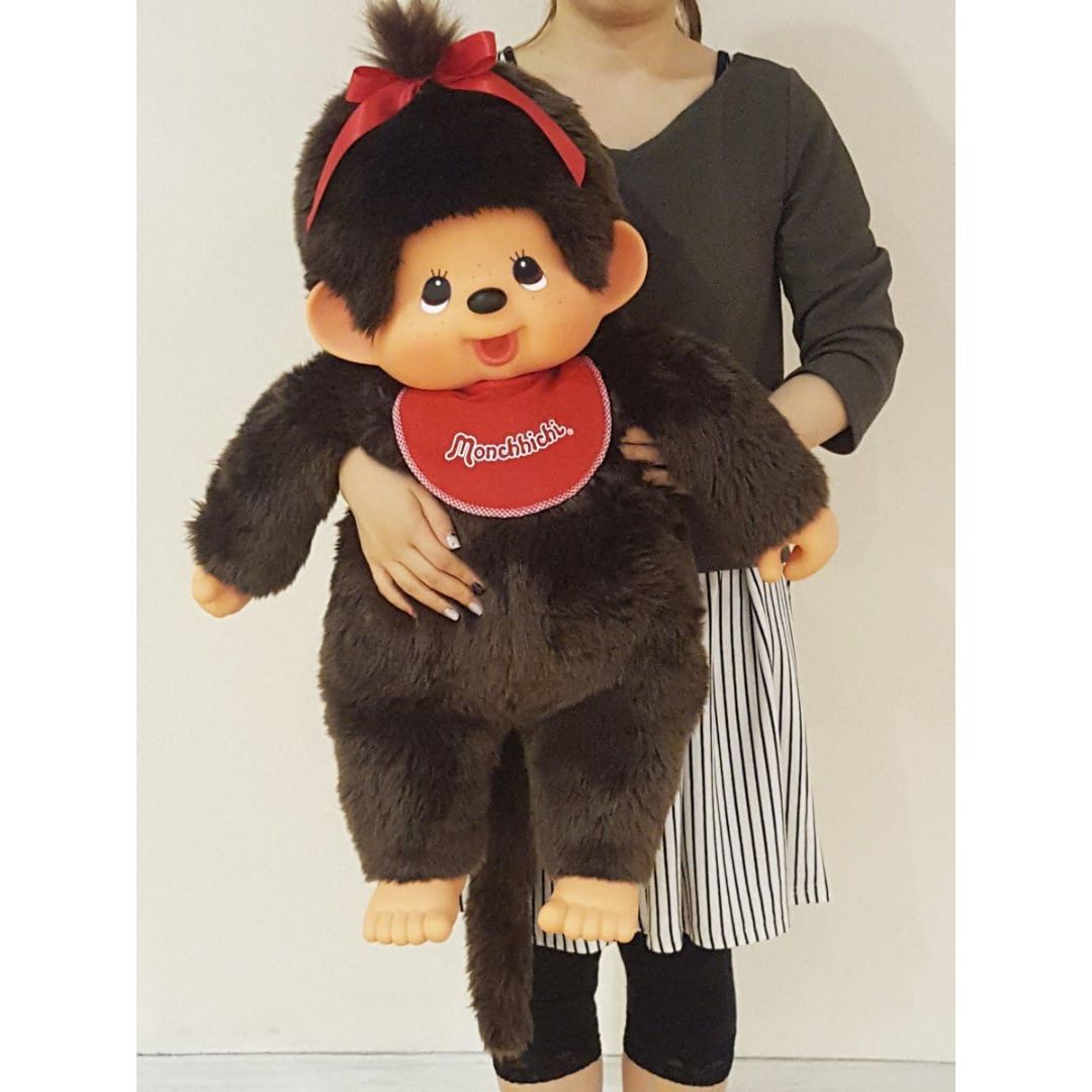 [PRE-ORDER] ตุ๊กตา ม่อนชิชิ Size 2L ม่อนชิชิจัง Monchhichi ตัวใหญ่ H80 x W55 x D23 cm นำเข้าจากญี่ปุ่น プレミアムスタンダード モンチッチ 2Lサイズ ブラウン 女の子 251032