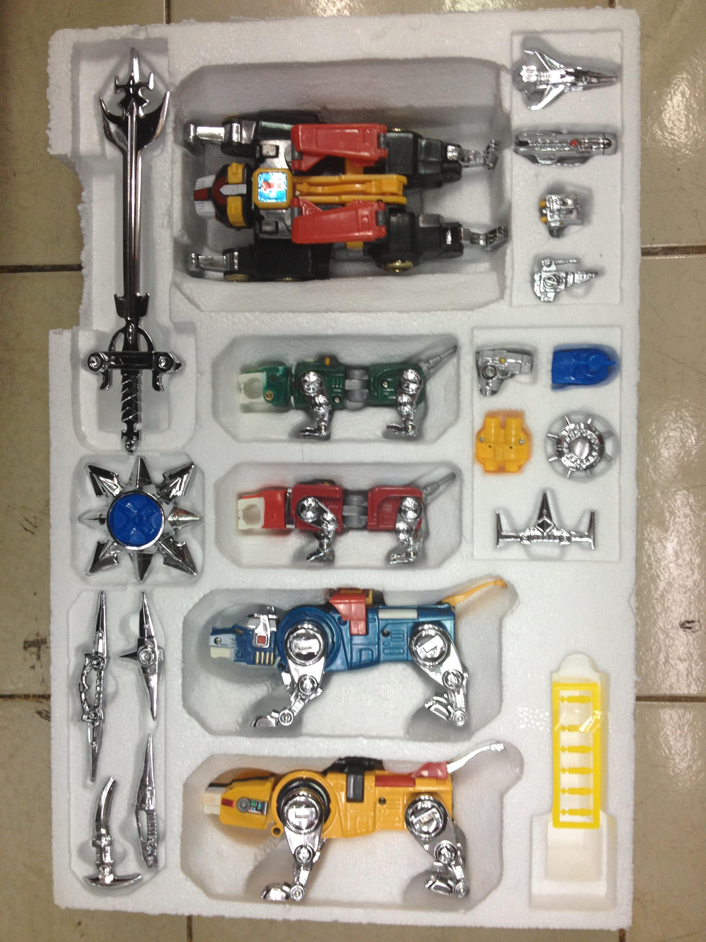 Voltron Lionbot Complete Diacast 5 Lion Set Chogokin Combiners