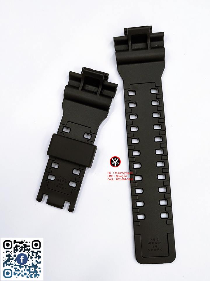 กรอบสาย G-SHOCK แท้ สีดำเงาฟร้อนเทา(สาย2รู) ใส่ได้รับรุ่น GA-150 ,GA-300 ,GA-310