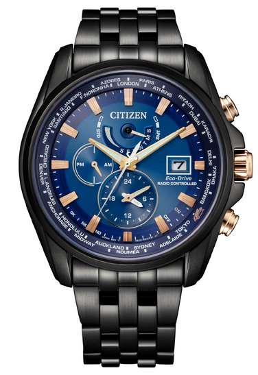 Citizen AT9126-82L นาฬิกาผู้ชาย Eco-Drive World Time Perpetual Alarm GMT Taiwan Limited Edition Men's Watch