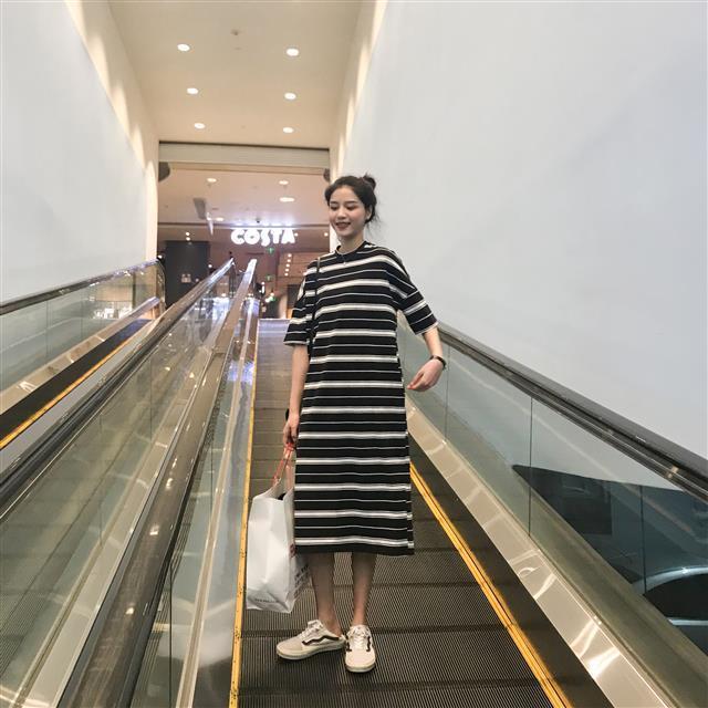 ชุดคลุมท้องแฟชั่นเกาหลี ผ้ายืดตัว เนื้อนิ่ม ใส่สบายค่ะ M L XL XXL
