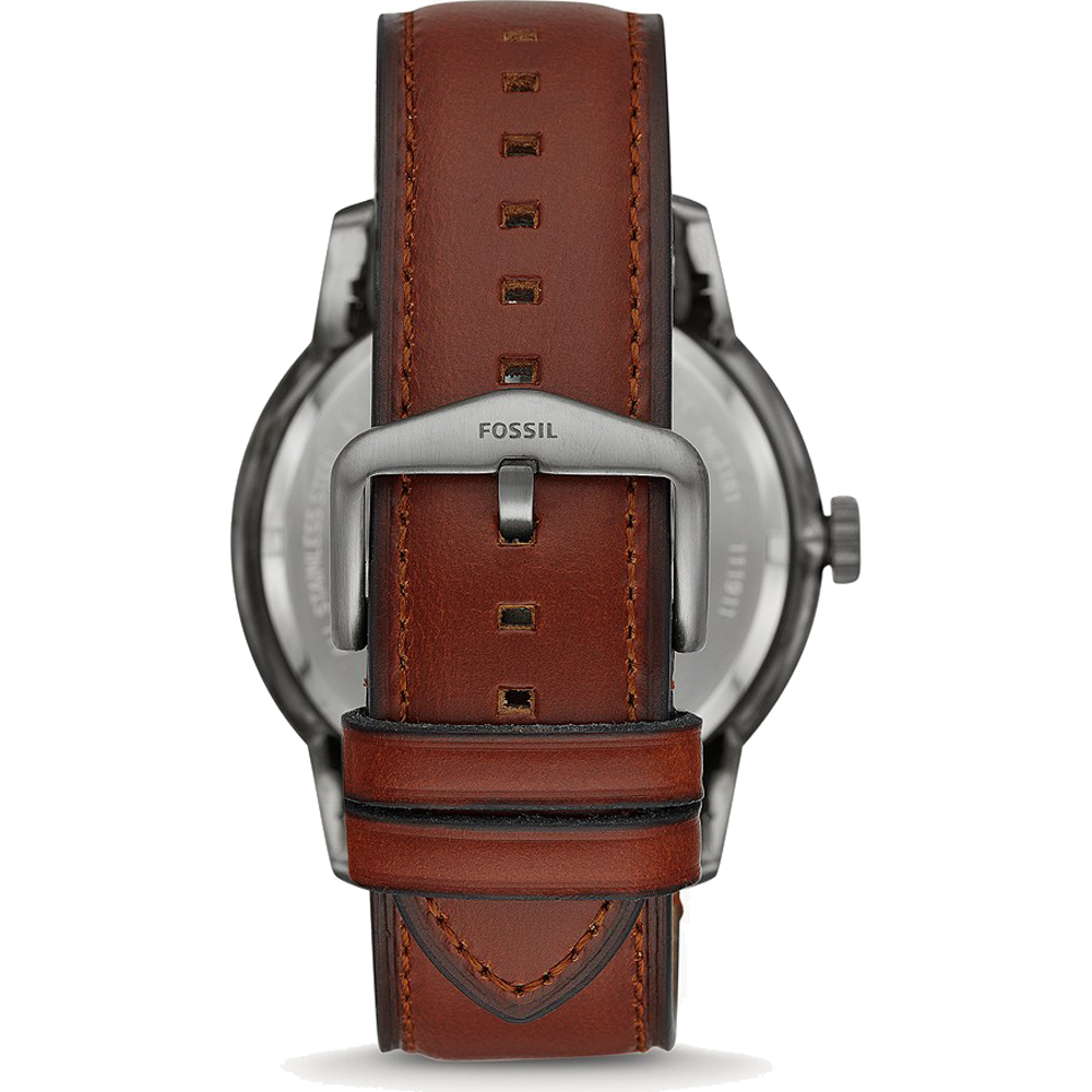 Fossil ME3181 นาฬิกาผู้ชาย Townsman 48 mm Automatic Amber Leather Men's Watch