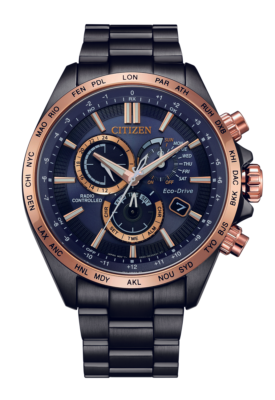 Citizen CB5956-89L นาฬิกาผู้ชาย Eco-Drive Chronograph Radio Controlled Men's Watch